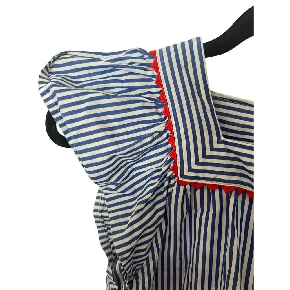 Crewcuts cotton striped dress sz 8